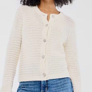 J. Crew Novelty Gem Lady Sweater Jacket
